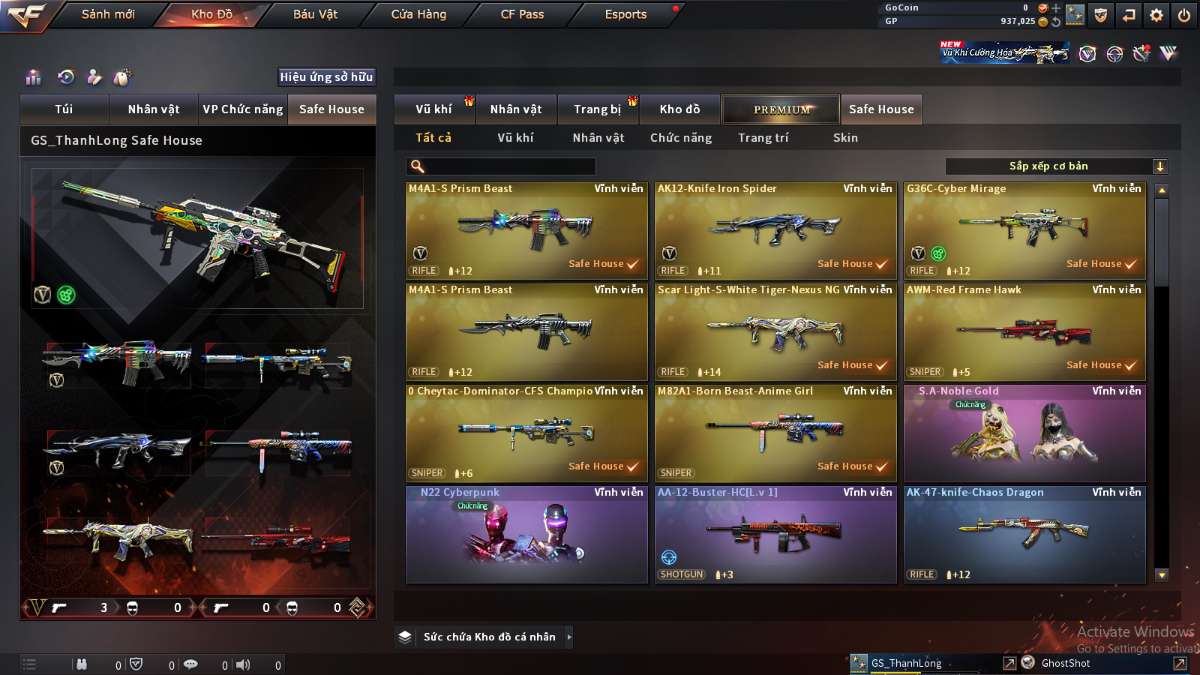 shop acc cf uy tin gia re